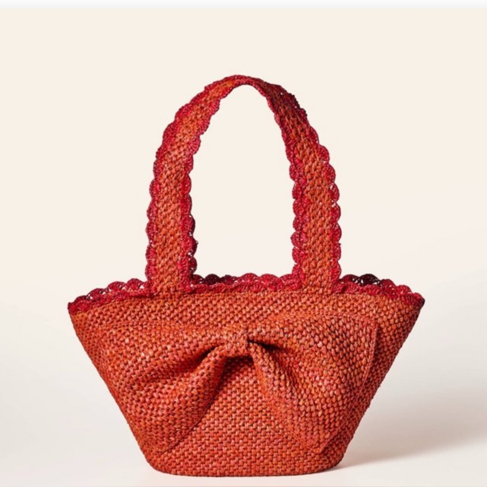 Kate Spade x Target Raffia Bow Tote Bag NWT